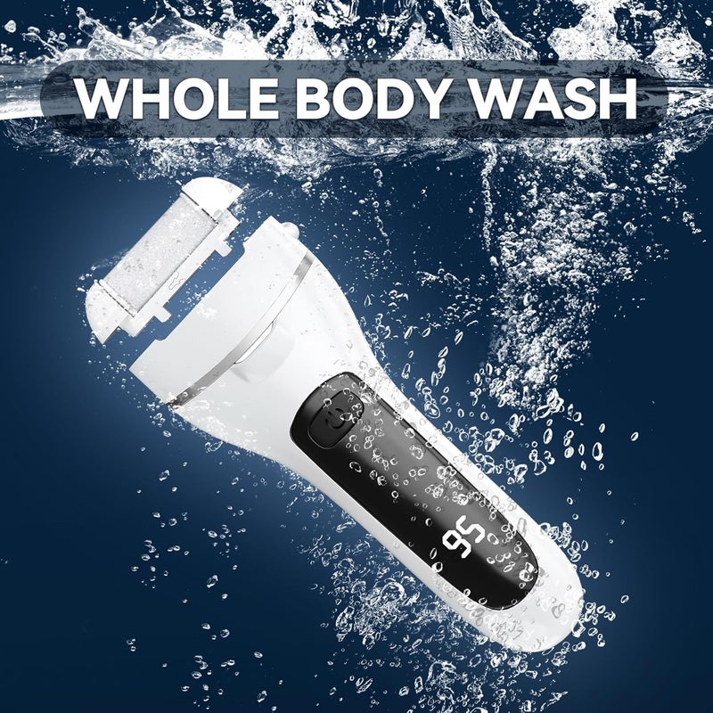 WeaHea Electric Callus Remover for Feet,17 in 1 Professional Pedicure Kit with 3 Roller Heads,2-Speed Rechargeable & Waterproof Foot File - Perfect for Dead Hard Cracked Dry Skin Care at Home - Image 2